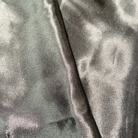 35” Black Satin Square Scarf Neck Tie Satin Large Square - Picture 4 of 5